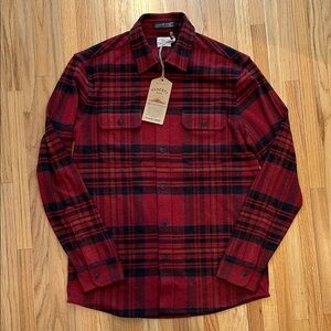 Faherty Brand the legend shirt- Red and Black Plaid Shirt